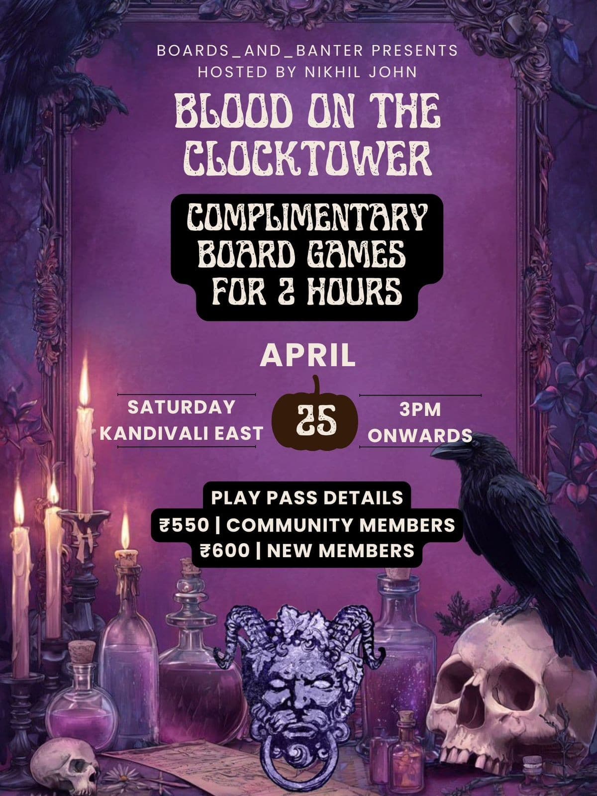 Blood on the Clocktower Event Poster
